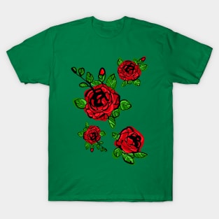 June Birth month flower  red rose T-Shirt